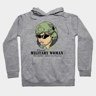 Proud Military Woman  V3  (light tees) Hoodie